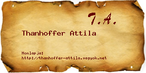 Thanhoffer Attila névjegykártya