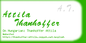 attila thanhoffer business card